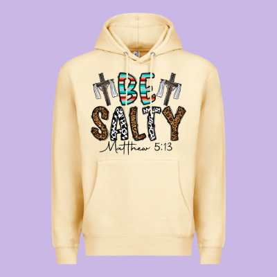 Be Salty Matthew 5. 13 Premium Hoodie Designed By Cowhidedigitalart