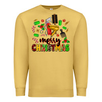 Antique Gold merry christmas hair Premium Sweatshirt - MaliasSmallBusiness