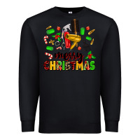 Black merry christmas hair Premium Sweatshirt - MaliasSmallBusiness
