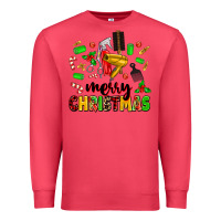 Cardinal merry christmas hair Premium Sweatshirt - MaliasSmallBusiness