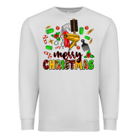 Dove Grey merry christmas hair Premium Sweatshirt - MaliasSmallBusiness