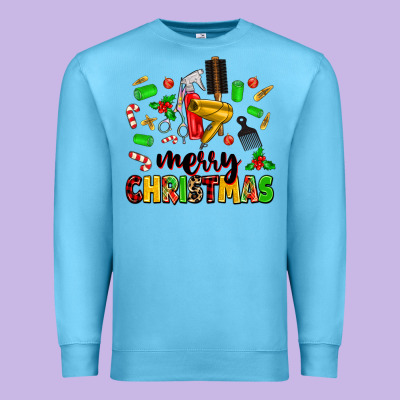 Premium Sweatshirt merry christmas hair