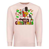 Pale Pink merry christmas hair Premium Sweatshirt - MaliasSmallBusiness