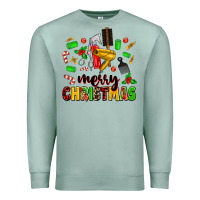 Seafoam merry christmas hair Premium Sweatshirt - MaliasSmallBusiness