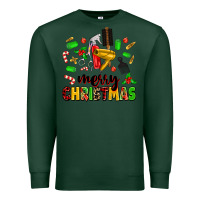Sports Green merry christmas hair Premium Sweatshirt - MaliasSmallBusiness