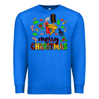 True Royal merry christmas hair Premium Sweatshirt - MaliasSmallBusiness