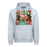 Heather Grey Merry christmas horses Urban Hoodie - FaDigitalArtStudio