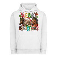 Pigment Lunar Rock Merry christmas horses Urban Hoodie - FaDigitalArtStudio