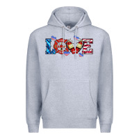 Heather Grey firefighter love Premium Hoodie - HRA Design Shop