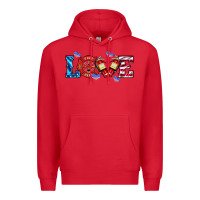 Red firefighter love Premium Hoodie - HRA Design Shop