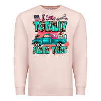 Pale Pink I can totally make that with truck Premium Sweatshirt - MaliasSmallBusiness