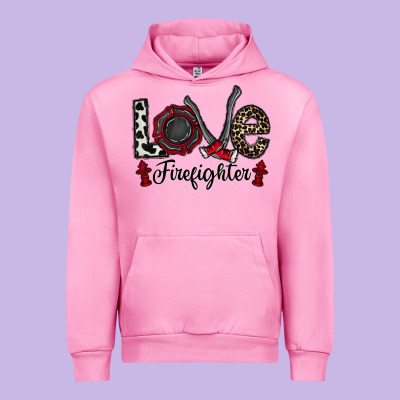 Love Firefighter Urban Hoodie Designed By Cowhidedigitalart