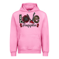 Fuchsia Pink love firefighter Urban Hoodie - CowhideDigitalArt