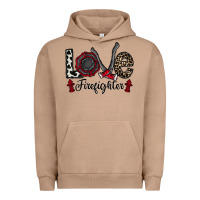 Pigment Burro love firefighter Urban Hoodie - CowhideDigitalArt
