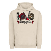 Pigment French Oak love firefighter Urban Hoodie - CowhideDigitalArt