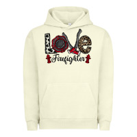 Pigment Pistachio love firefighter Urban Hoodie - CowhideDigitalArt
