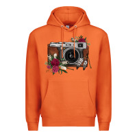 Carrot floral feather vintage camera Premium Hoodie - FaDigitalArtStudio