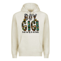Oatmeal Heather boy gigi from son up to son down Premium Hoodie - CowhideDigitalArt