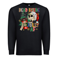 Black dead inside but jolly as fuck Premium Sweatshirt - MaliasSmallBusiness