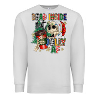 Dove Grey dead inside but jolly as fuck Premium Sweatshirt - MaliasSmallBusiness