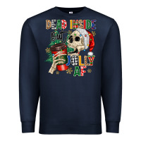 Navy dead inside but jolly as fuck Premium Sweatshirt - MaliasSmallBusiness