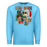 Ocean Blue dead inside but jolly as fuck Premium Sweatshirt - MaliasSmallBusiness