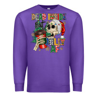 Purple dead inside but jolly as fuck Premium Sweatshirt - MaliasSmallBusiness
