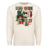 Sandshell dead inside but jolly as fuck Premium Sweatshirt - MaliasSmallBusiness