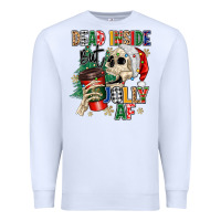 White dead inside but jolly as fuck Premium Sweatshirt - MaliasSmallBusiness
