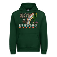 Forest Green not a hugger Urban Hoodie - CowhideDigitalArt