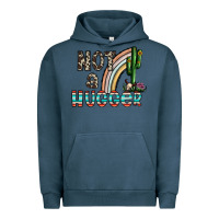 Pigment Midnight Navy not a hugger Urban Hoodie - CowhideDigitalArt