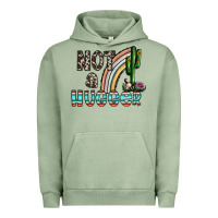 Pigment Oil Green not a hugger Urban Hoodie - CowhideDigitalArt