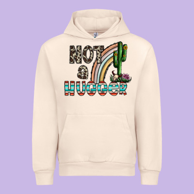 Not A Hugger Urban Hoodie Designed By Cowhidedigitalart