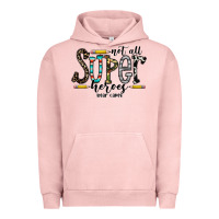 Pigment Salmon not all super heroes wear capes Urban Hoodie - CowhideDigitalArt