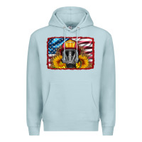Blue Mist firefighter air mask and sunflower Premium Hoodie - HRA Design Shop