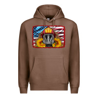 Chestnut firefighter air mask and sunflower Premium Hoodie - HRA Design Shop