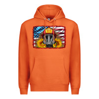 Carrot firefighter air mask and sunflower Premium Hoodie - HRA Design Shop