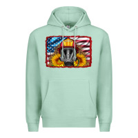 Seafoam firefighter air mask and sunflower Premium Hoodie - HRA Design Shop