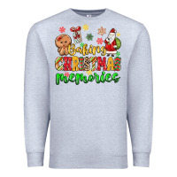 Heather Grey baking christmas memories Premium Sweatshirt - MaliasSmallBusiness