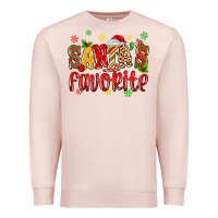 Pale Pink santa's favorite Premium Sweatshirt - MaliasSmallBusiness