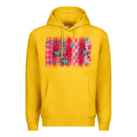 Lemon valentines day brushstroke Premium Hoodie - OliviaCreatesArt