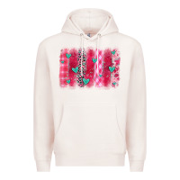 Pale Pink valentines day brushstroke Premium Hoodie - OliviaCreatesArt