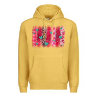 Antique Gold valentines day brushstroke Premium Hoodie - OliviaCreatesArt