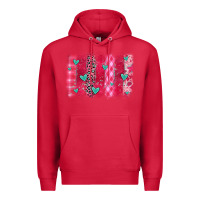 Cardinal valentines day brushstroke Premium Hoodie - OliviaCreatesArt