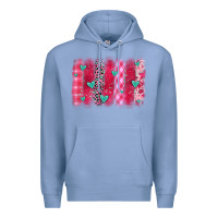 Colony Blue valentines day brushstroke Premium Hoodie - OliviaCreatesArt