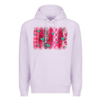 Lilac valentines day brushstroke Premium Hoodie - OliviaCreatesArt