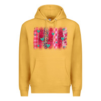 Mustard valentines day brushstroke Premium Hoodie - OliviaCreatesArt
