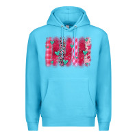 Ocean Blue valentines day brushstroke Premium Hoodie - OliviaCreatesArt