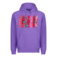Purple valentines day brushstroke Premium Hoodie - OliviaCreatesArt