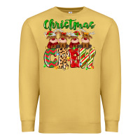 Antique Gold christmas crew  deer Premium Sweatshirt - MaliasSmallBusiness